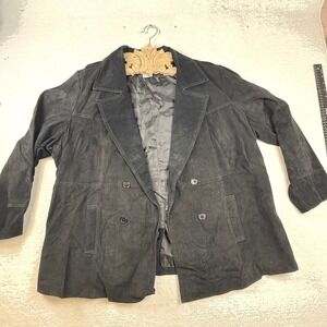 Vintage Jamie Nicole 4x Suede Leather Blazer Jacket goth plus dark academia